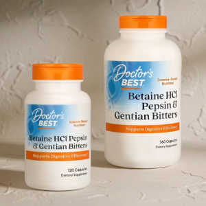 Doctors Best Betaine HCl Pepsin Gentian Bitters 120 Capsules