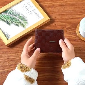 New Model Dompet Pria Lipat Import Terbaru Design Monogram Elegant Bisnis Simple Minimalist