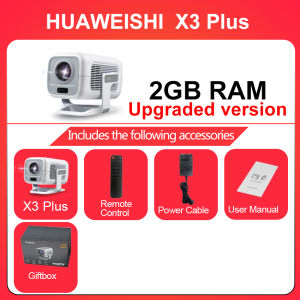 HUAWEISHI 4K Projector Android Native Portable 1080P Auto Focus 600ANSI Video home Cinema Outdoor hd led Projetor