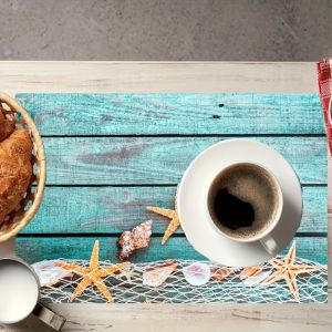 1pcs Blue Starfish Design Home Decor Kitchen Table Mats Printed Insulation Table Mats