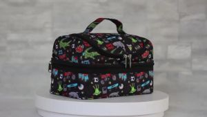 Kids Lunch Bag with strap Double Layer Insulated bento baon lunchbox