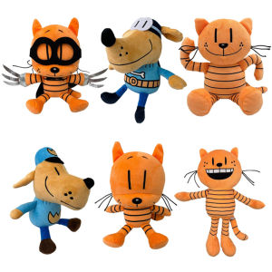 25cm Cute Dog Man Plush Toys Dogman Soft Stuffed Doll Cartoon Petey the Cat Puppy Chief Plushie Animals Figures Birthday Gifts