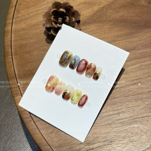 Handmade Wearable Nail Art Set Finished False Nails Kit Daily Wear Style Bnghey Brand Nail Tips from Mainland China