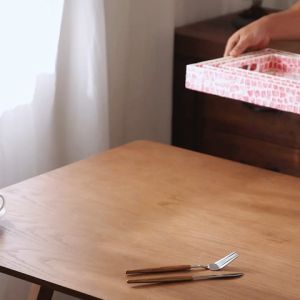 ถาดผลไม้วัตถุดิบจากเปลือกหอย ถาดวางเครื่องประดับ ถาดวางเครื่องสำอางค์ ถาดขนมปังและขนาดต่างๆ ถาดวางของ ถาดสวยงามสีชมพู