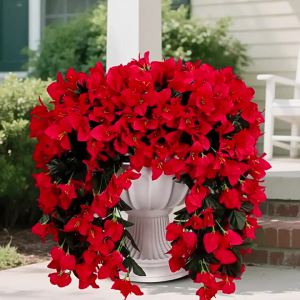 Artificial Flowers Vine Bougainvillea Wedding Wreath Home Room Valentines Decor Outdoor Yard Garden Wall Hanging Arch DIY Gift