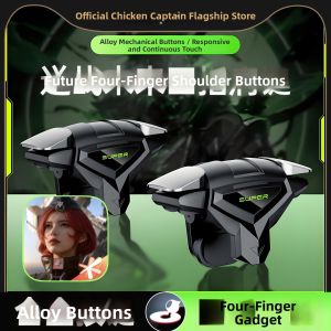 XIAOJIDUIZHANG | Phím Vai Chơi Game cho PUBG Mobile Valorant Peace Elite Delta Operations 4 Ngón Tay