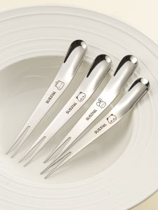 CHUANGSHUNFU | Food-Grade Stainless Steel Luxurious Small Fork for Dessert and Cake