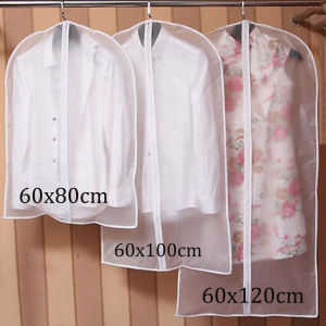 (EXTRA THICK) Zip Clear Washable Clothes Dust Cover Garment Protector Transparent Hanging Cloth / Sarung Penutup Pakaian