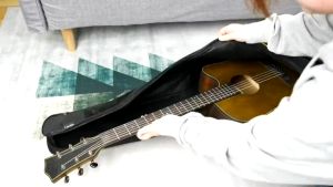 Guitar Case Padded - Waterproof Double Strap Black Guitar Bag - 40/41 inches