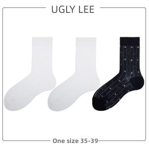 Ballet Style Lace Hollow Out Medium Socks
