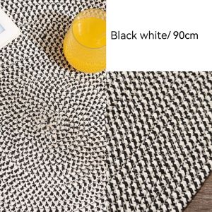 DaVee | Cotton floor mat rope woven round mat 80- 90-120-140-180cm bedroom mat living room mat floor mat bedroom round mat carpet