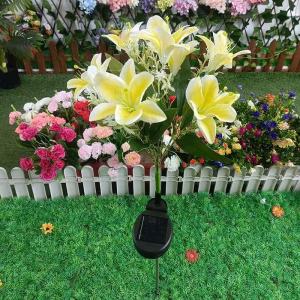 Others | Garden Lights Landscape Lamp Lily Flower Solar Led Lights Home Waterproof Outdoor for Yard Lawn Backyard Holiday Decor 304