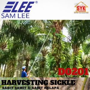 SYK Samlee M2222 D0201 1Pcs Oil Palm Coconut Sickle Cutter Harvesting Gardening Tools Pisau Sabit Kelapa Sawit Sabit