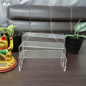 ชั้นวางโมเดล ชั้นอะคริลิคใส 3 ชิ้น (ตรวจสอบขนาดสินค้าให้ละเอียดก่อนกดสั่งซื้อ) (3S3)