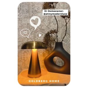 Lyon Gold Luxury USB Rechargeable Table Lamp - Bedside Living Room Hallway | Goldberg Home