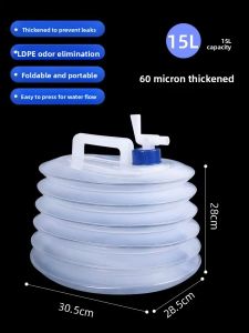 Portable Folding Plastic Water Bucket Kitchen Camping Outdoor Storages Water Tank Car Travel Utility Bucket Drum Water Bag