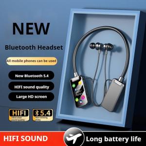 Newmsnr | HD Screen HiFi Sound Neckband Long Battery Life Wireless Bluetooth5.4 Headphones Earphones Sports Gamer Headsets Noise Reduction