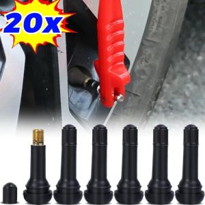 20Pcs TR413/TR414 Vacuum Tire Valve Stem With Dust Cover For Car Motorcycle Snap-in Tubeless Tire Rubber Valve Replacement Parts