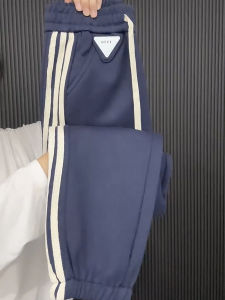 Slimming Cotton Harajuku Pants Womens Loose Casual Trousers Autumn New Style European Fashion High Waist Nine Points Cuffed