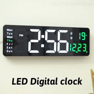 Nordic Digital Clock Simple Living Room Wall ClockledWall Large Screen Function Lcdclk clock6626