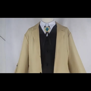 Osamu Dazai Cosplay Costume DetectiveLong Jacket Coat Anime UniformHalloween Wig Costume Suit