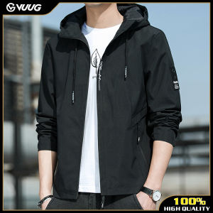 VUUG 2023 Áo Khoác Jacket Mùa Xuân Của Người Đàn Ông Áo Khoác Có Mũ Phong Cách Hàn Quốc Thanh Niên Áo Khoác Áo Gió Áo Khoác Có Mũ
