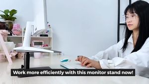 Smart Ergo Height Adjustable Monitor Stand  | Aluminium Alloy Desktop Riser | Monitor Riser