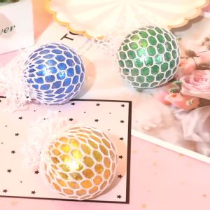 1 pcs Stress Ball Murah Squeeze Ball Release Stress Squishy Mesh Ball StarFish Squeeze Squishy Ball Sensory Squish Toy
