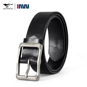 SEPTWOLives เม็ดหนังแท้แท้อเนกประสงค์เข็มขัดสังกะสีหัวเข็มขัดอัลลอยจากสำนักงานถึงสุดสัปดาห์เหมาะสำหรับการให้เป็นของขวัญผู้ชาย