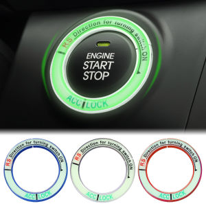 3D Gel Glow Key Ring Sticker Luminous Ignition Switch Cover Car Styling Circle Light Decoration Universal for Auto Motorcycle