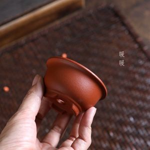 "Five-Color Mini Golden Bell" Boutique Miniature Purple Sand Flower Pot Warmer Succulents Bonsai Pot Small