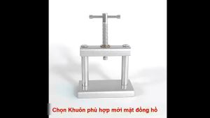 Bộ ép đáy đồng hồ cao cấp thép đúc chuẩn ép nắp lưng đồng hồép kính xoáy ren và 12 khuôn đúc Máy ép đáy đồng hồ dạng vặn ren chắc chắn dễ dàng điều