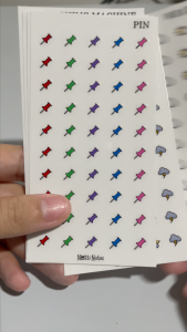 Mini Icon: Pin | Transparent Vinyl Sticker for planners journals etc.