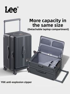 Lee | Expandable Secure Large Capacity Luggage Wide Handle for Easy Rolling
