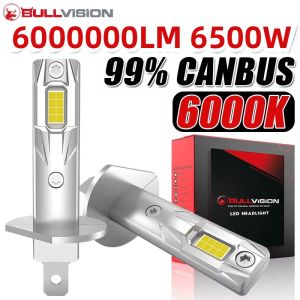 Bóng Đèn Pha LED Bullvision H1 6000K 12V 24V CANBUS Đèn Mini Không Dây Không Quạt Cho Ô Tô Plug & Play 1:1 CSP Đèn Sương Mù