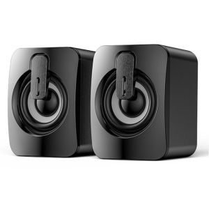 Mini Computer Speakers Sound Box HIFI Stereo Microphone With LED Light Surround Music RGB Gaming Speaker For PC Laptops Computer