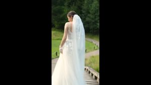 Square Neck Stunning A-Line Boho Tull Wedding Dress With Thin Spaghetti Straps Romantic Flower Lace Bridal Gown Modern Bride Wedding Dress