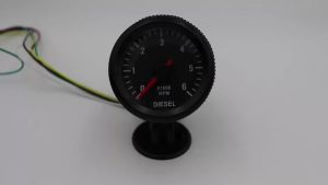 2”52MM Tachometer Diesel RPM White Light Point 0-6000 RPM Tacho Meter Electrical Gauge Meter 12V