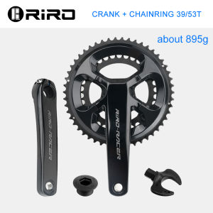 RIRO Road Bicycle Crankset for Folding Bike 11/12 Speed Aluminum Alloy Double Chainring Hollowtech Integrated UT/105