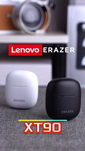 Lenovo Erazer XT90 Pro True TWS Headset Bluetooth 5.4 Gaming Musik Olahraga Wireless Earphone HIFI Stereo Super Bass Low-latency ANC Earphones Touch Control Nirkabel In-ear Earbuds IPX5 Tahan Air Headphones Dengan Mic
