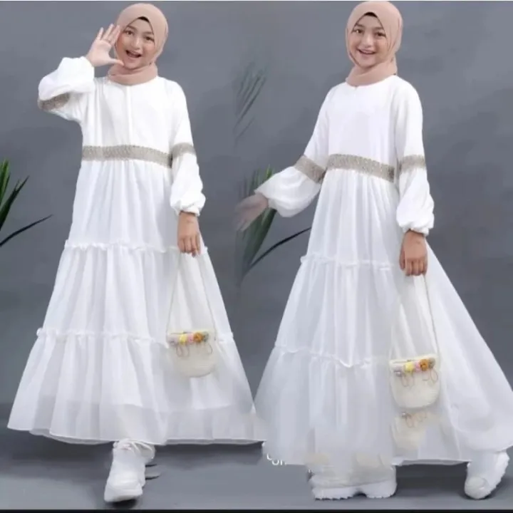 Gamis Anak Crinkle Gamis Crinkle Gamis Anak Usia 3-12thn Baju Muslim anak crinkle