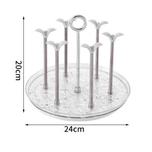 Accessible Luxury Rotate Drain Cup Holder Water Cup Holder Creative Tray For Home Dustproof Water Cup Holder Tea Cup Shelf Cup Holder Plastic