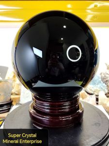 Big Size Natural Mexico High Gred Black Obsidian Crystal Ball Ornament OB17 #Crystal Ball #home decor