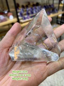 🤍 透白水晶带内彩随形 ✨Clear Quartz Freeform with Natural Rainbow 🌈