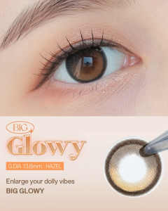 OLENS Big Glowy 1Month Hazel 2P + Case