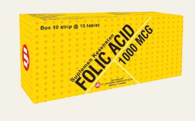 Folic Acid 1000 Mcg Box 100 Tablet