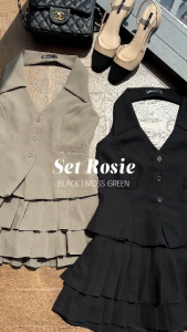 Set gile chân váy ngắn nữ tính sang trong thích hợp dạo phố Roise Miều Est.2013