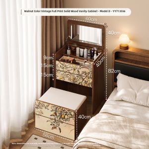 MR ART | Retro Style Solid Wood Drawer Chest