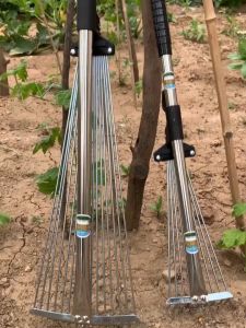 คราดหญ้า 15ฟัน คราดถากหญ้า คราดเหล็ก ปรับระดับ คราดเหล็ก พร้อมด้าม สถิติเสีย เสื้อผ้าที่ถูกต้องที่สุด ผลิตจากสเตนเลสสตีลคุณภาพสูง