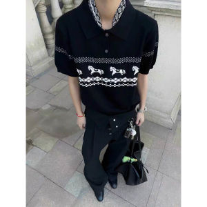 ZHUOCAN | Embroidered Breathable Summer Polo Shirt Tshirt